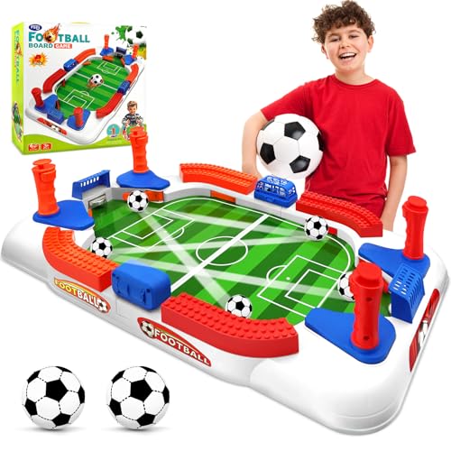 Mini Foosball Table Game for Kids, Soccer Board Game for 3 4 5 6 7 8-12 Year Old Boys, Pinball Interactive Birthday Christmas Sports Gifts for Home Party, Family, Playroom, Travel