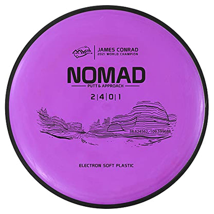 MVP Disc Sports Electron Nomad James Conrad Edition Disc Golf Putter (Choose Your Firmness/Colors May Vary) - size: 165-170g, style: Soft