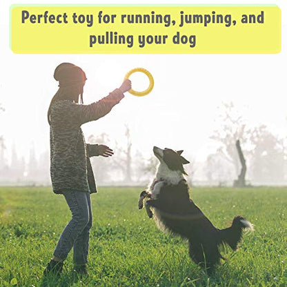PetSpy Dog Ring Toy – Flying Ring for Outdoor Play, Floating Training & Fetch Toy for Throwing, Catching & Chewers – Durable EVA Flying Disc for Small, Medium & Large Dogs - size: Small To Medium, style: 2 Rings