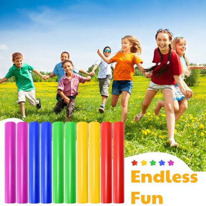 Team Building Activities, Group Game Kits for Office, Ice Breaker Activities with 20 Half Pipes, 6 Golf Balls, 2 Storage Bags, Family Reunion Game, Field Day Outdoor Sports for Adult Teen Kid