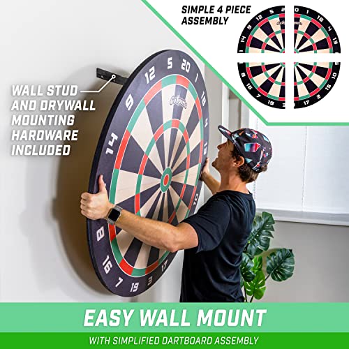 GoSports Giant 3 ft or 4 ft Cork Dartboards - Includes 12 Giant Darts and Scoreboard - New Fun Twist on Darts - style: 4 ft
