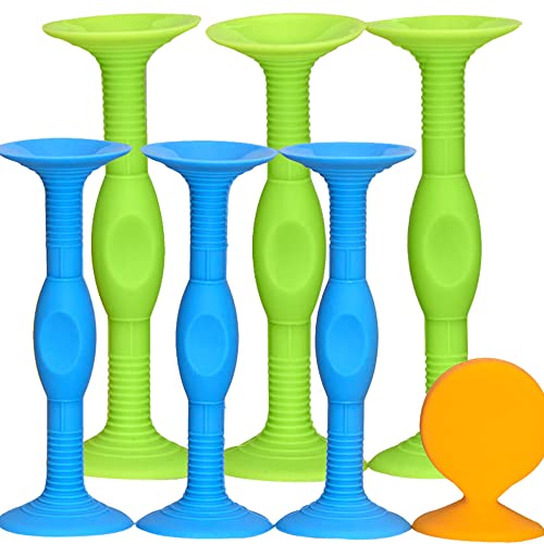 Sucker Darts Throwing Game Set, Silicone Suction Cup Toys - color: Blue+green