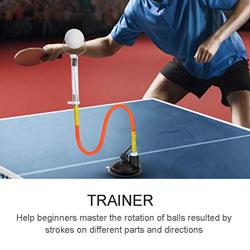 VGEBY Table Tennis Trainer, PVC Adjustable Rapid Ball Machine with Sucker Table Tennis Supplies Table Tennis Trainer Table Tennis Spin Trainer Best Serving