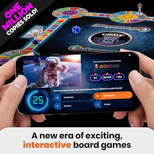 Outsmarted - The App-Connected TV Quiz-Show Board Game | Kids, Teens & Adults | Next-Level Game Night for Family & Friends | 2–24 Players | Age 8+ | 10,000+ Questions | 2026 Edition - style: Outsmarted! 2025 Edition