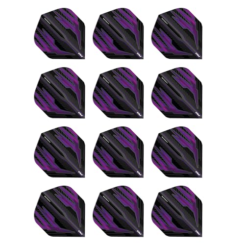 Hardcore Radical Extra Thick Standard Dart Flights - 4 Sets Per Pack (12 Dart Flights in Total) & Red Dragon Checkout Card