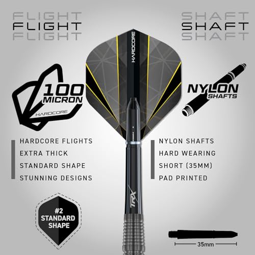 RED DRAGON Darts – Seren Onyx Series - 90% Tungsten Professional Soft tip Darts Set with Dart Flights and Dart Shafts (Stems) - Available in Four Styles - style: Seren 3