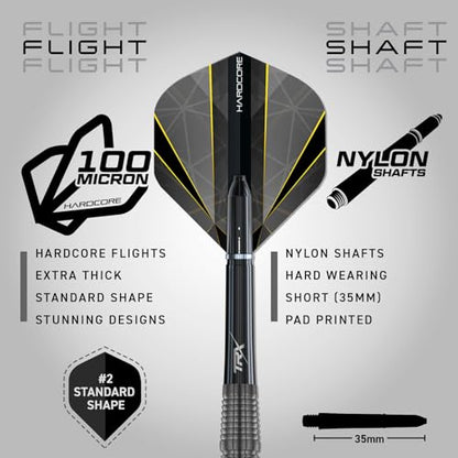 RED DRAGON Darts – Seren Onyx Series - 90% Tungsten Professional Soft tip Darts Set with Dart Flights and Dart Shafts (Stems) - Available in Four Styles - style: Seren 3