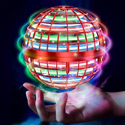 Tikduck Flying Orb Ball 2026 Toys Soaring Hover Boomerang Spinner Hand Controlled Mini Drone Cosmic Globe Spinning Kids Outdoor Fly Toy Birthday Gift Cool Stuff for Boys Girls 6 7 8 9 10+ Year Old - color: Red