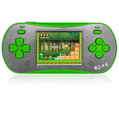 Handheld Game for Kids - FAMILY POCKET RS16 Portable Classic Controller 260 Game 2.5 inch LCD Retro Arcade Video Game System Children's Birthday Gift (Green) - style: green