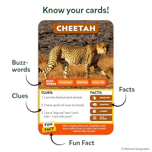 Skillmatics Guess in 10 National Geographic Animals, Educational Card Game for Kids & Families, Animal Trivia & Travel Game, Screen-Free Fun, Gifts for Ages 6, 7, 8, 9 and Up - style: 2. National Geographic