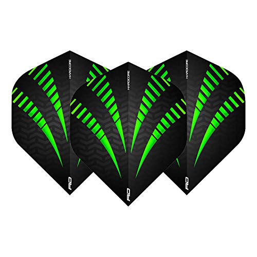 RED Dragon Hardcore Radical Extra Thick Standard Darts Dart Flights - 4 Games per Pack (12 Flights Total)