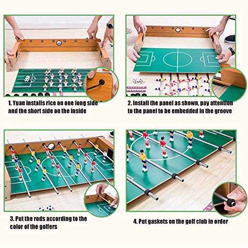 Tabletop Foosball Set, 14 inch Mini Foosball Table with 2 Balls and Manual Sliders Score Keeper, Self Assembly Indoor Outdoor Table Soccer Game for Game Rooms Parties Family Night