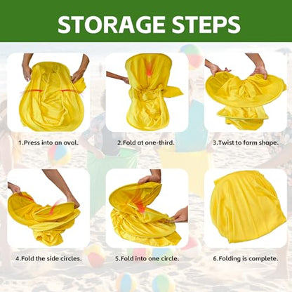 Granny Pants Yard Game, Granny Pants Outdoor Party Game Granny Pants Outdoor Game with Bouncy Balls and Pump Fun Family Reunion & Adult Yard Games for Groups - color: yellow+green