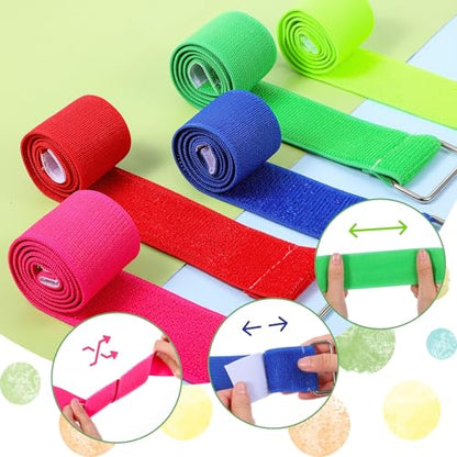 10 Pcs Catch Tail Belt Game Set with 50 Colorful Tails - Ultimate Field Day Game Equipment for Outdoor Parties, Family Gatherings (5 Vibrant Colors)
