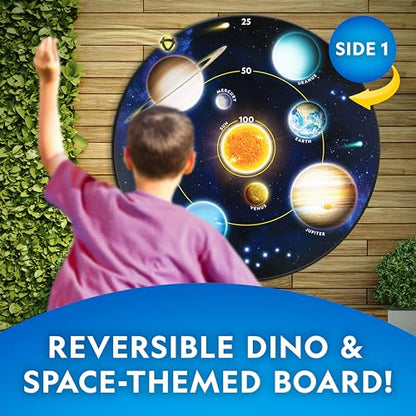 National Geographic Dart Board for Kids - Dart Ball Game Set with Lightweight 28" Reversible Dartboard and Sticky Balls in 4 Colors, Indoor Games for Kids, Kids Darts Game