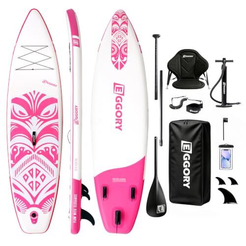 Inflatable Paddle Board,Stand Up Paddle Board Set, Extra Wide SUP Board with Removable Fin, Floating Paddle, Hand Pump, Waterproof Phone Pouch,Traveling Board - color: TT pink /Kayak Seat