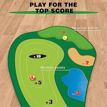 TOY Life Chipping Golf Game Mat Indoor Outdoor Games for Adults and Family Kids Outdoor Play Equipment Stick Chip Game Indoor Golf Set Backyard Games Outdoor Toys for Kids - style: Multi Mat Set