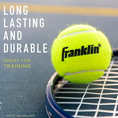 Franklin Sports Pressureless Tennis Balls - Official Size, Low Pressure - Great for Training + Practice - Low Bounce - All Court Surface - Carry Bag Included - style: 18 Balls