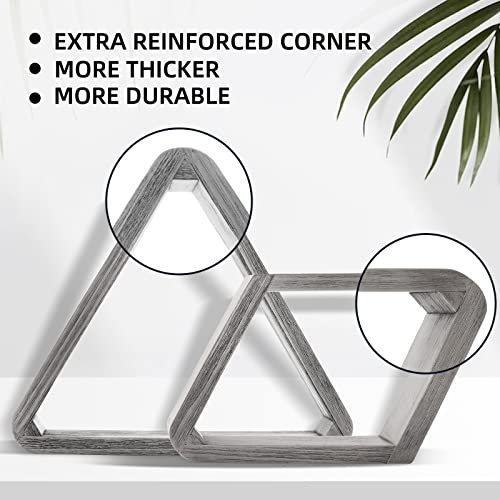 GSE Games & Sports Expert Deluxe Heavy Duty Solid Wood Billiard 8-Ball Triangle / 9-Ball Diamond Pool Ball Racks for 2-1/4" Pool Balls, Billiards Accessories - color: Brushed Grey, style: Triangle & Diamond Racks