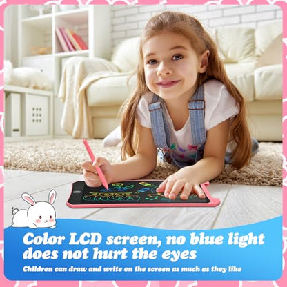 EooCoo Toddler Toys, LCD Writing Tablet for Kids 2 Pack, Kids Travel Essentials Drawing Pads, Toddler No Mess Coloring Sensory Educational Learning Toys, Age 3-5 Boys Girls Gifts - 10 Inch - color: 10”pink&blue