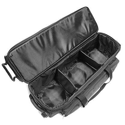 Pyramid Path Triple Tote Roller Plus Bowling Bag with Detachable Shoe Bag (Fits US Mens Size 15), Accessory and Side Pocket, Lightweight Travel Design - color: Black/Silver