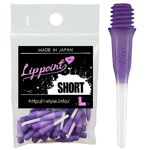 L-style Premium Lippoint - Soft Tip Dart Points – Short – 2-Tone Purple – 30 Count - color: Purple