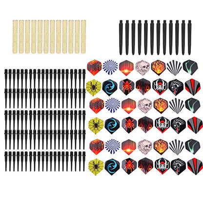 Alomejor Soft Tip Darts Set for Lovers, Competitive Sport Practice Tool for All Skill Levels, 14G Safety Set with 12Pcs Shaft Casual and Entertaining Games