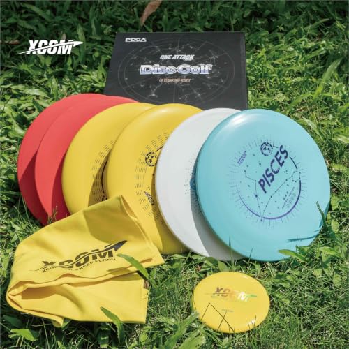 PDGA Approved Disc Golf Set - 6 PCS 155-178g Discs | 2 Putters, 2 Midrange, 2 Drivers | Accessories Include Mini Marker | Beginner Set for Outdoor Backyard