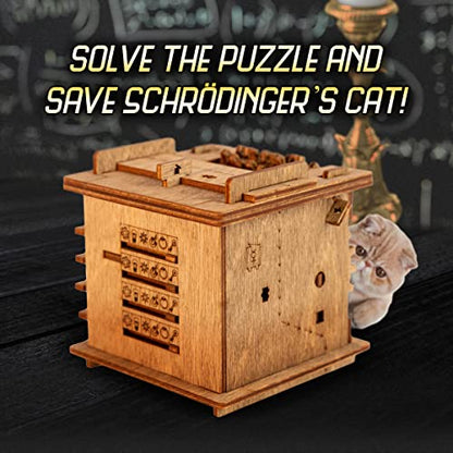 iDventure Cluebox Schroedingers Cat | Escape Room Puzzle Box | Challenging 3D Puzzle | Unique Gift Idea for Men an Women - color: Schroedinger's Cat