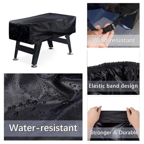 Waterproof Foosball Table Cover - Durable Outdoor Soccer Table Protector for Game Room, Patio & Billiard Tables, UV Resistant & Weatherproof, Fits Most Standard Sizes