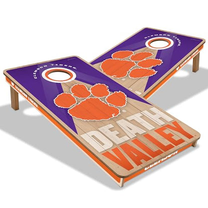 YouTheFan NCAA 2' x 4' Slogan Series Professional Wood Cornhole Game - color: Clemson Tigers