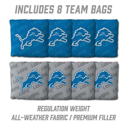YouTheFan NFL 2' x 4' Slogan Series Professional Wood Cornhole Game with Logo Bags - color: Detroit Lions