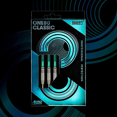 ONE80 90% VHD Steel Tip Tungsten Dart, Professional Barrel Style with Extra Flights, Shafts and Sharpener Gift Box Packaging - style: G-23g