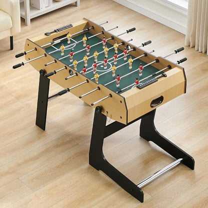 GAOMON 48 Inch Foldable Foosball Table, Soccer Table Game for Kids and Adults, Arcade Table Soccer for Home, Indoor Game Room Sport, Easy Assembly