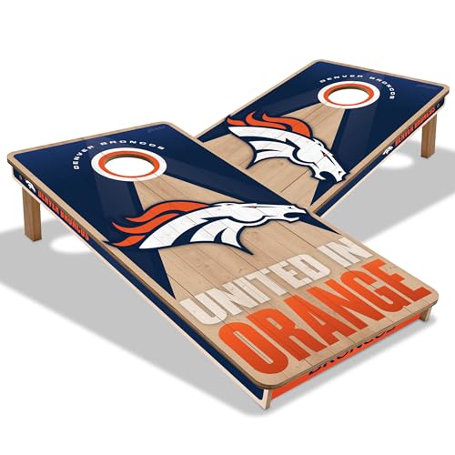 YouTheFan NFL 2' x 4' Slogan Series Professional Wood Cornhole Game - color: Denver Broncos