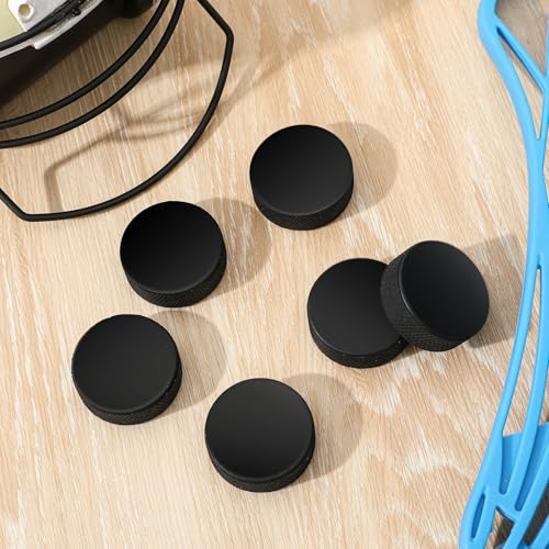 RoundFunny 6/12 Pack Small Hockey Puck Bulk 1.4 x 0.5 Inch Mini Table Hockey Puck Accessories for Table Indoor Game Adults Fun Entertainment Equipment Gifts