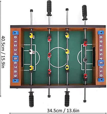 Tabletop Foosball Table- Portable Mini Table Football/Soccer Game Set with Two Balls and Score Keeper for Adults and Kids Play