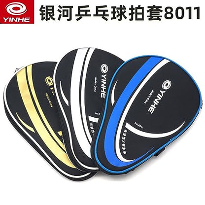 Yinhe/Milky Way Table Tennis Bag with Heat Insulation Sponge Inside, Calabash Gourd Shape Racket Carrying Case for Ping Pong Paddle/Racquet, Can Hold 3-4 Balls