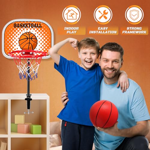 Indoor Basketball Hoop,Mini Tabletop Basketball Hoop Set with Two Balls, Mini Hoops for Desk Table Bed Office Bedroom Basketball Toys for Kids and Adults - style: Clips