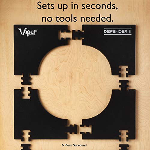 Viper Defender III Backboard & Sisal/Bristle Steel Tip Dartboard Bundle - style: Premium