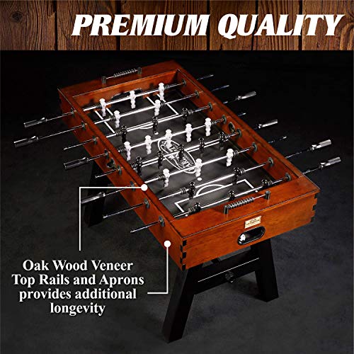 Barrington Foosball Multiple Styles Soccer Foosball Tables, Durable & Stylish Designs with Tabletop Sports Soccer Balls, Perfect for Family Game Rooms - style: 56 In. Allendale