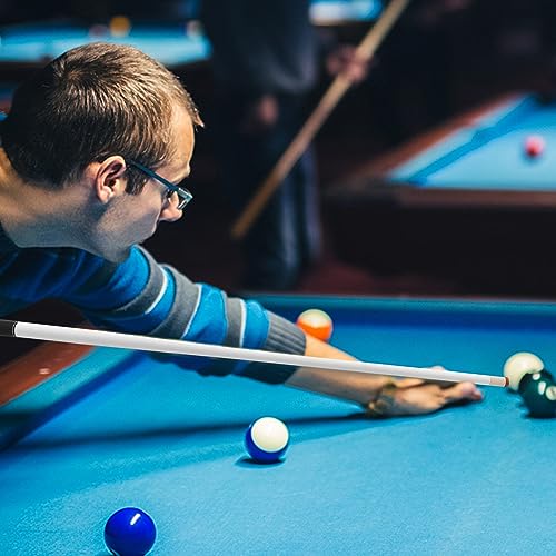 GSE Games & Sports Expert 58" 2-Piece Fiberglass Graphite Composite Billiard Pool Cue Sticks (Several Colors Available, Weight from 18oz, 19oz, 20oz, 21oz) - color: Matte White, style: set of 4