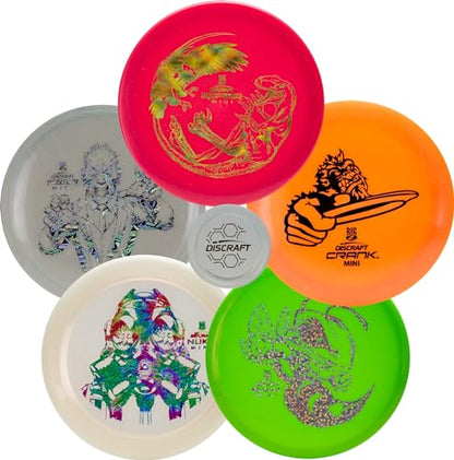 Mini Big Z Disc Golf Set | Five Mini Discs | Made for Fun, Marking, and Collecting (Colors and Foils Will Vary)
