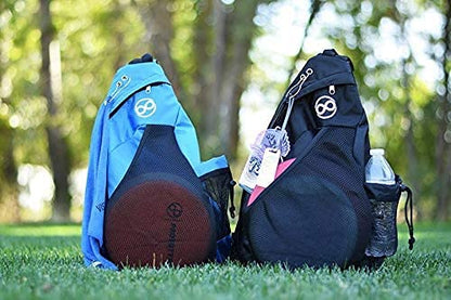 Disc Golf Backpack Slinger Bag | 6-12 Discs | Multiple Colors - color: Blue