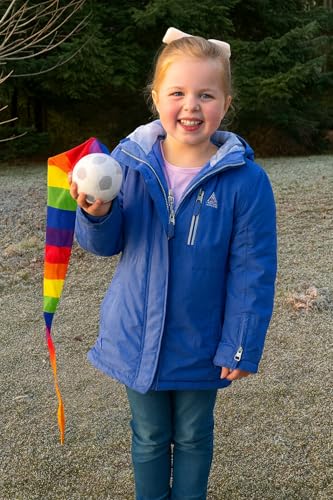 TFORESTER The Original 90s Throw & Catch Game, Flies 50+ Yards, Leather Baseball & Tri‑Color Nylon Tail, Ages 8-Football-White - color: Football-white