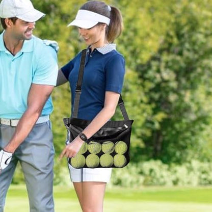 Tennis Ball Waist Pouch - Durable Mesh Build, Lightweight Portable Ball Storage Bag | Longtail Carrying Accessory For Tennis Training Workout Coaching Players Men Women