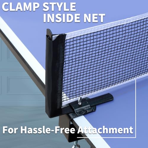 Foldable Table Tennis Table for Indoor Use with Net and Paddles, Durable MDF Surface Ping Pong Game Set for Home Recreation