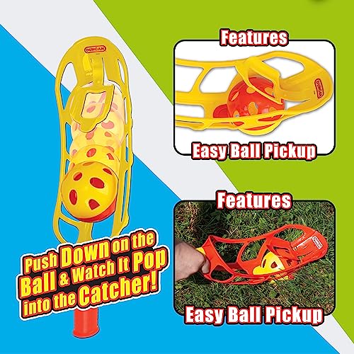 Duncan Toys Pick ’N Pass - Outdoor/Indoor Game Activities for Kids, Pop-Pass-Catch Ball Game w/Long Hurler, 2 Catcher and a Ball, Fun Outdoor Toy and Gift for Kids