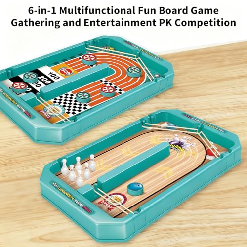 Sling Puck Game, 6-in-1 Super Foosball Table for Adult, Desktop Battle Interaction Game, Competitive Parties for Fun, Table Games for Family