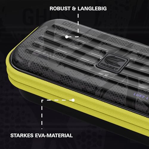 Target Darts Luke Littler Ghost Series Takoma Wallet, Regular – Darts Case, Black/White Storage Cases, “The Nuke” Zipper Dart Holder, Professional Accessories – Holds 3 Fully Assembled Darts - style: Regular Wallet